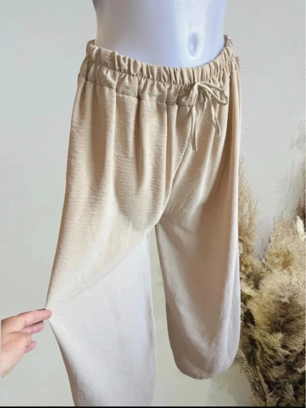 Pantalón fluido beige liso T36/44 mujer – photo 3
